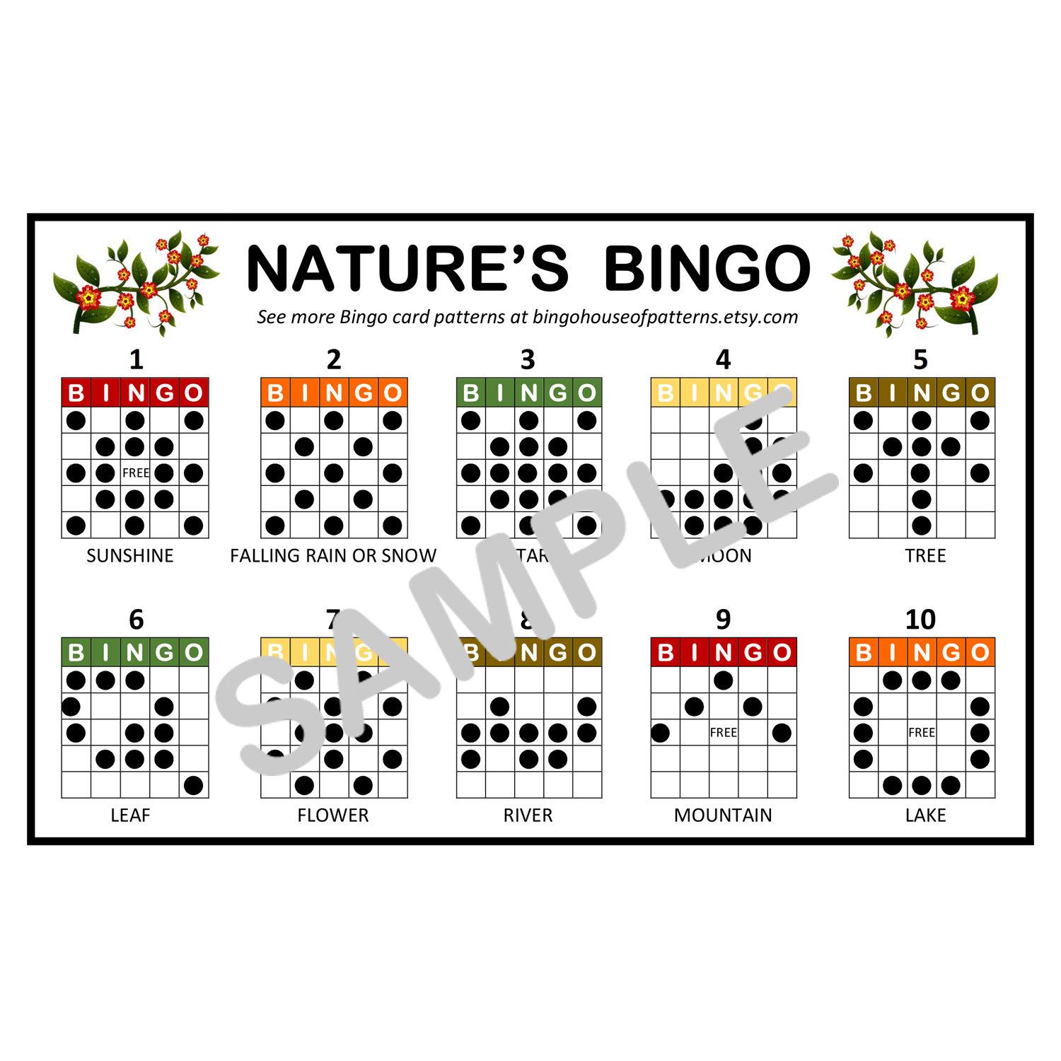 Patrones de bingo clásicos