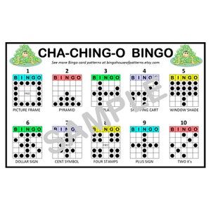 Cha-Chingo BINGO Card Patterns for Really Fun BINGO Games - Bingo Cards