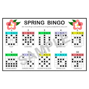 Spring BINGO Card Patterns for Really Fun BINGO Games - Bingo Cards