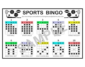 Sports BINGO Card Patterns for Really Fun BINGO Games - Bingo Cards