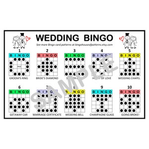 Patrones de tarjetas de BINGO de despedida de soltera para juegos de BINGO realmente divertidos - Tarjetas de Bingo