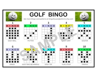 Golf BINGO Card Patterns for Really Fun BINGO Games - Bingo Cards