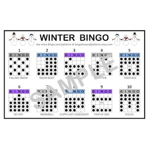 Collection &quot;Seasons&quot; BINGO Card Patterns for Really Fun BINGO Games - Bingo Cards