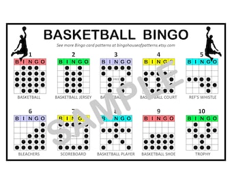 Basketball BINGO Card Patterns for Really Fun BINGO Games - Bingo Cards