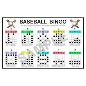 Baseball BINGO Card Patterns for Really Fun BINGO Games - Bingo Cards
