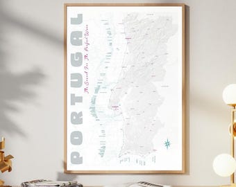 SURF MAP of Portugal Best Surf Spots Map Gift for a surfer Coastal Beach Poster Surfing Gift Portugal Travel Decor for Surfers