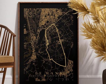 F1 LE MANS racing poster map