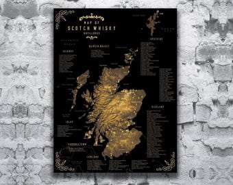 スコッチウイスキー スコットランド地図 ウイスキー蒸留所地図