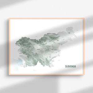belle affiche verte de la Slovénie