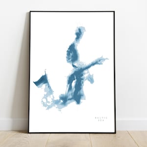 OSTSEE Europa Ostsee Meer Ostsee Kunst Poster blau Marine