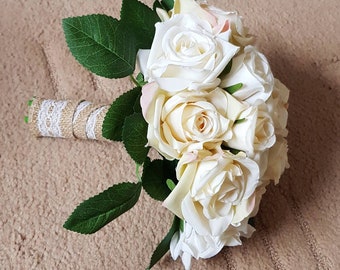 white rose bouquet etsy