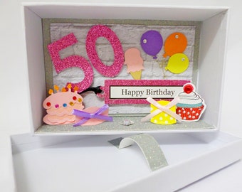 Money gift 50th birthday pink