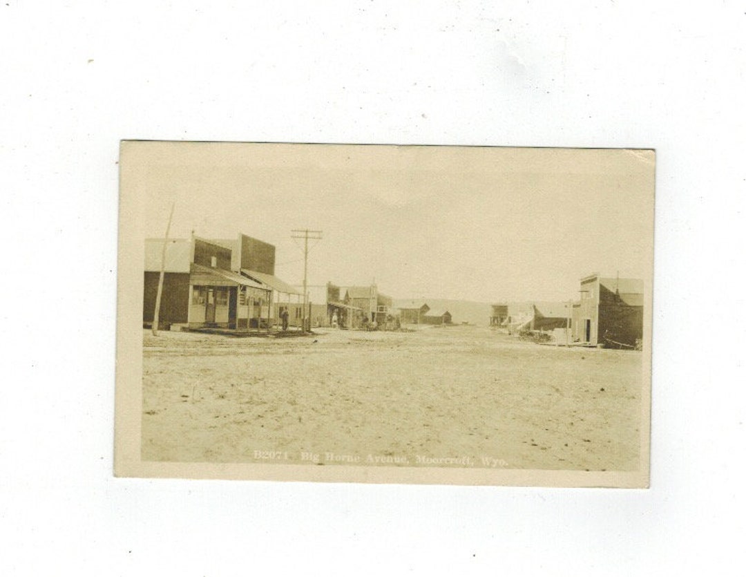 1918 Moorcroft Wyoming RPPC Street Scene Etsy