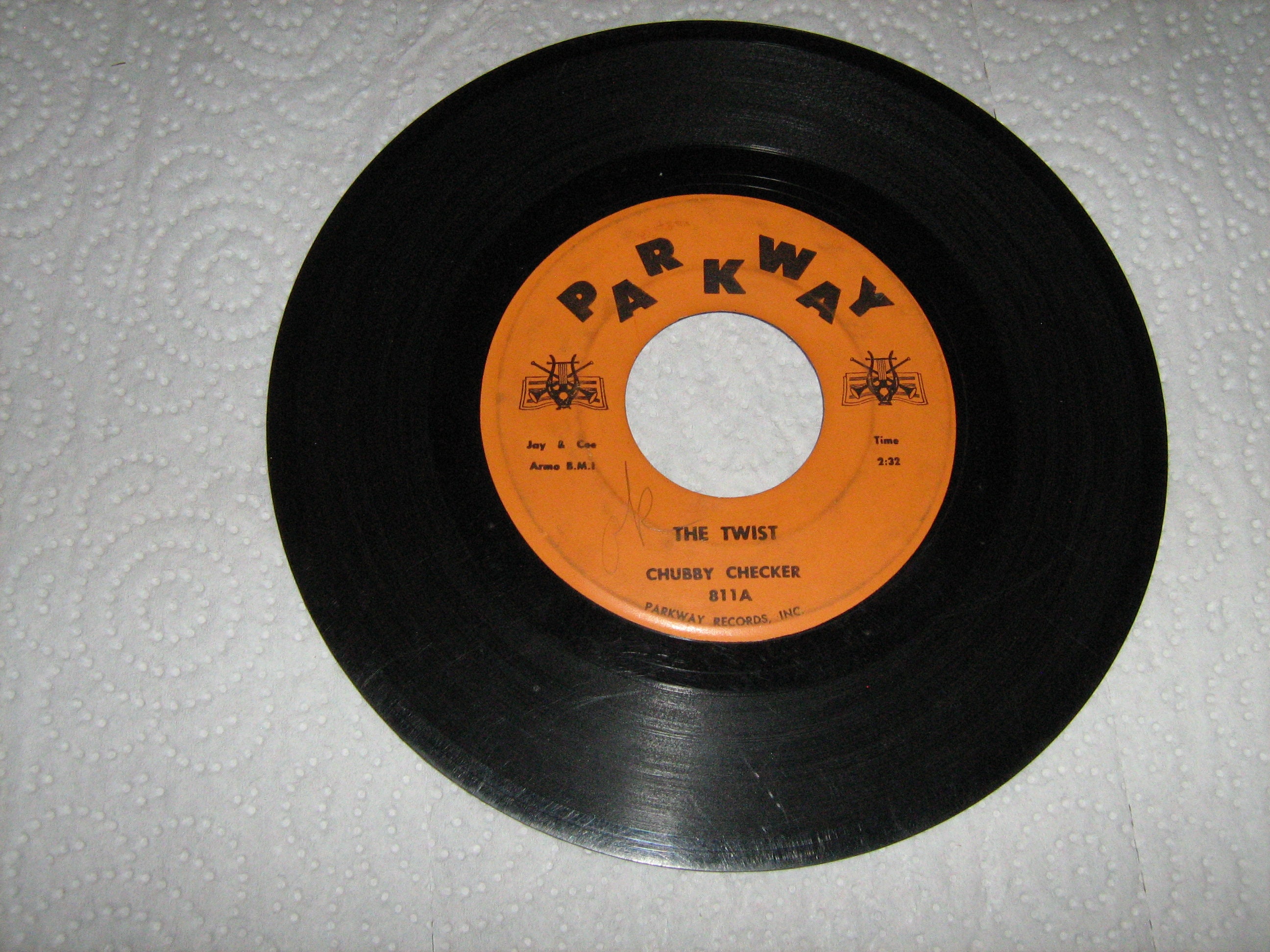 1960s 45 Rpm Rock and Roll Chubby Checker on Parkway # 811