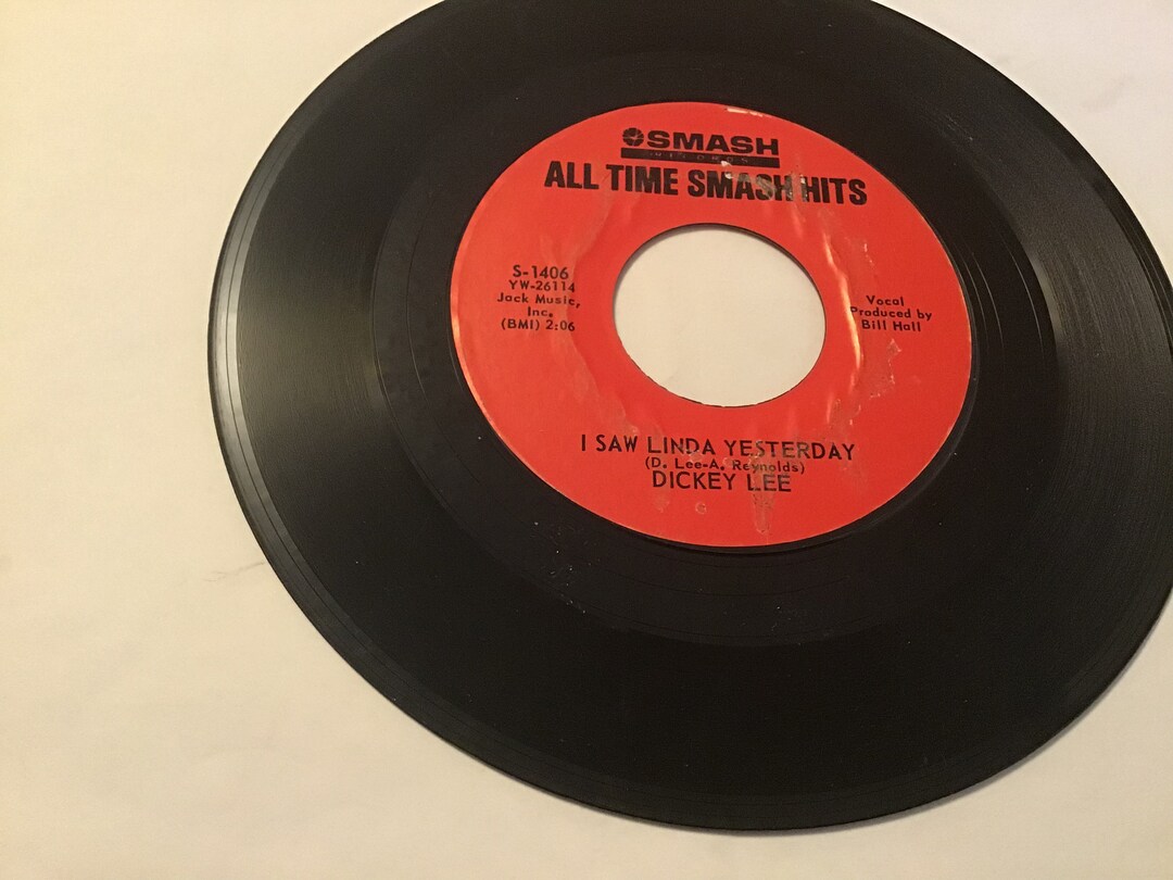 Dickey Lee 45 Rpm Record on Smash # S-1406 ( Patches ) Flip Side is ( I ...