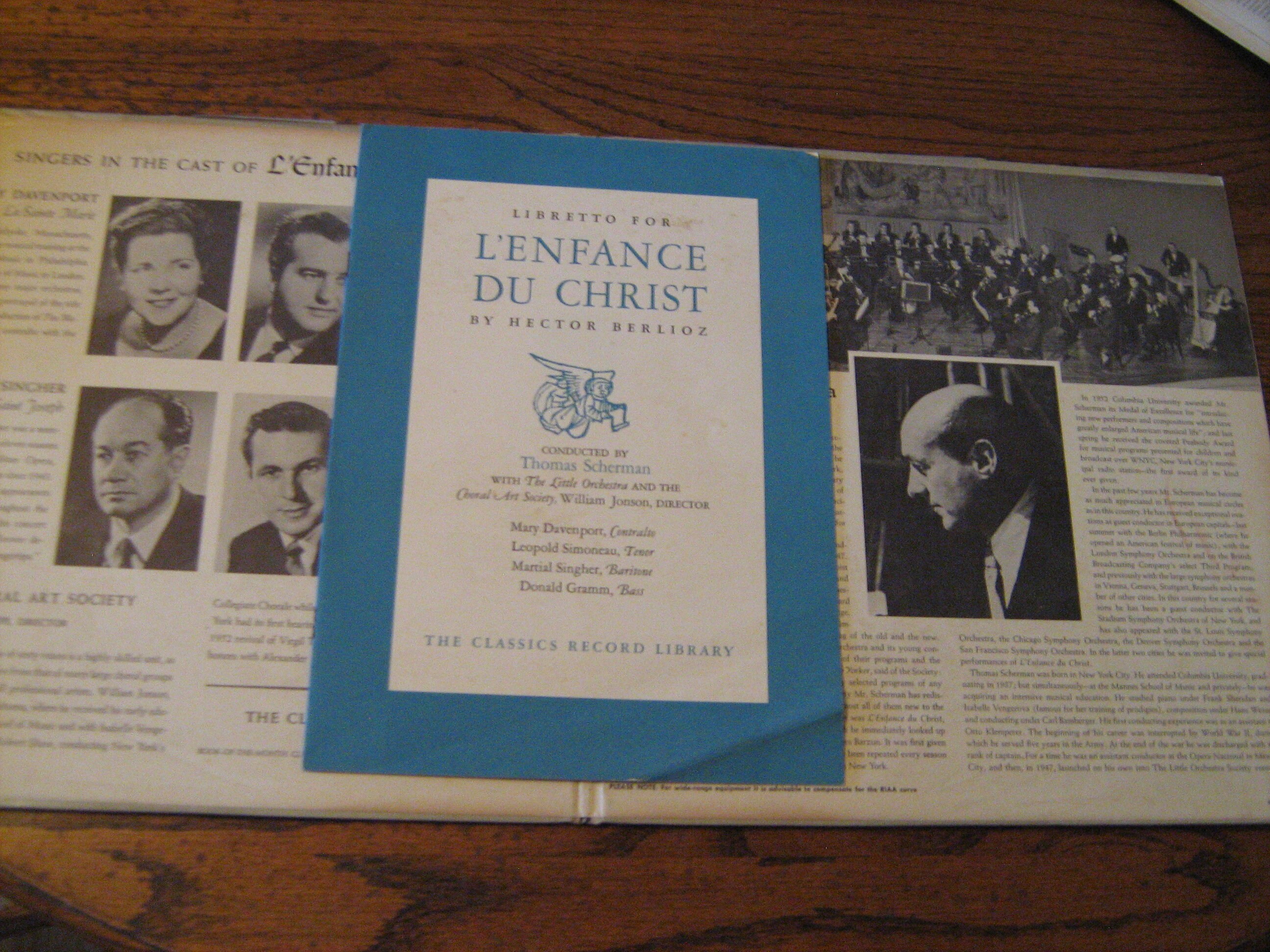 L'enfance DU Christ by Hector Berlioz 2 Record Set on Classics