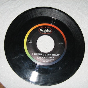 1960s 45 rpm blues Frank Ifield on vee jay  # VJ-457  ( i listen to my heart ) flip side is (  i remember you  )