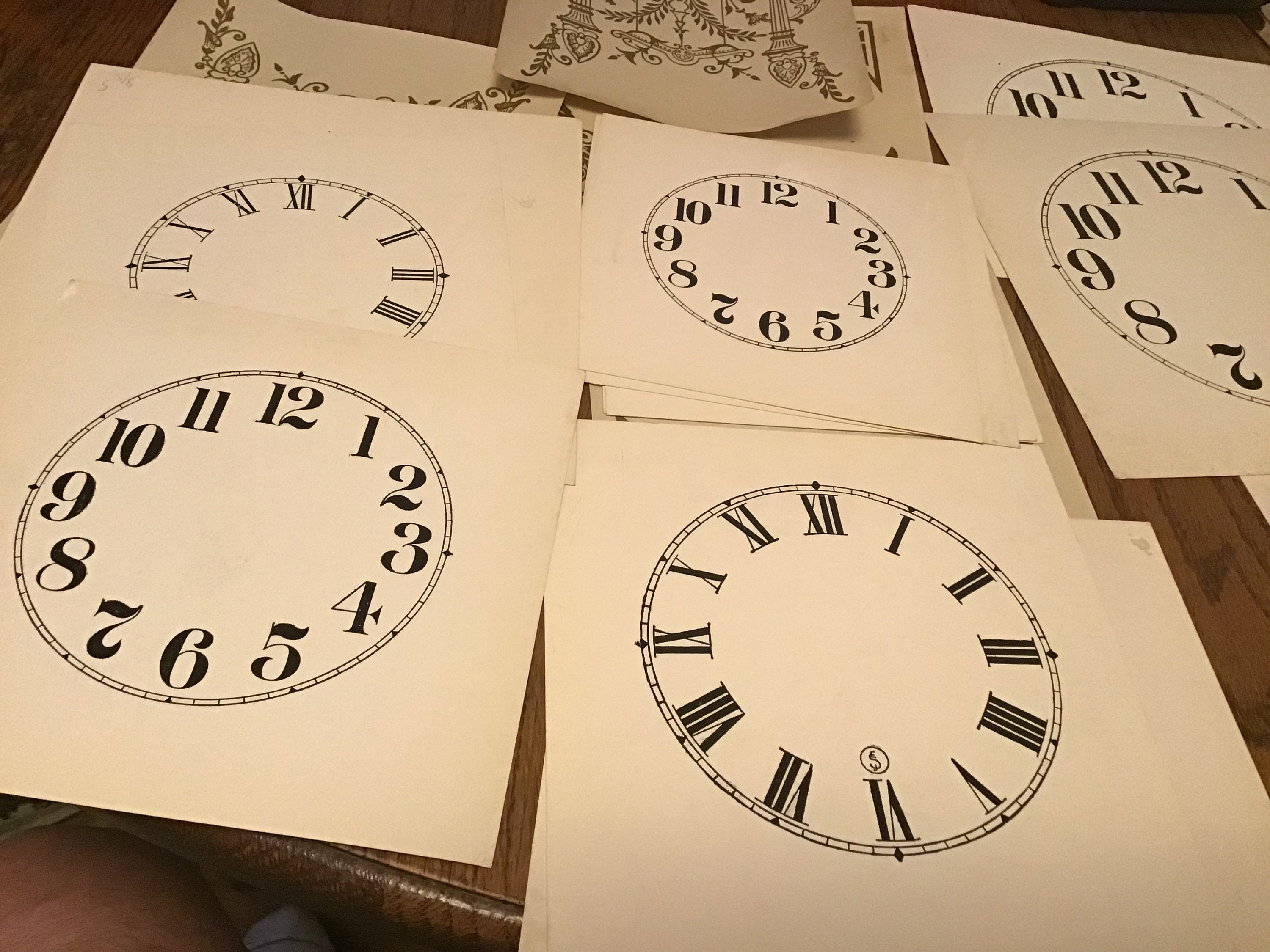 18 Pc. Assorted Size Paper Clock Faces From Old Jewelry Store - Etsy
