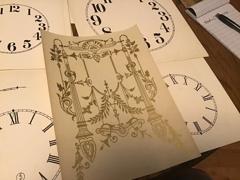 18 Pc. Assorted Size Paper Clock Faces From Old Jewelry Store Etsy