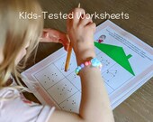 Math Puzzles for Kids 6, 7, 8, 9, 10 Years Old. Printable Worksheets & Activities. Challenging Find-shape Games.