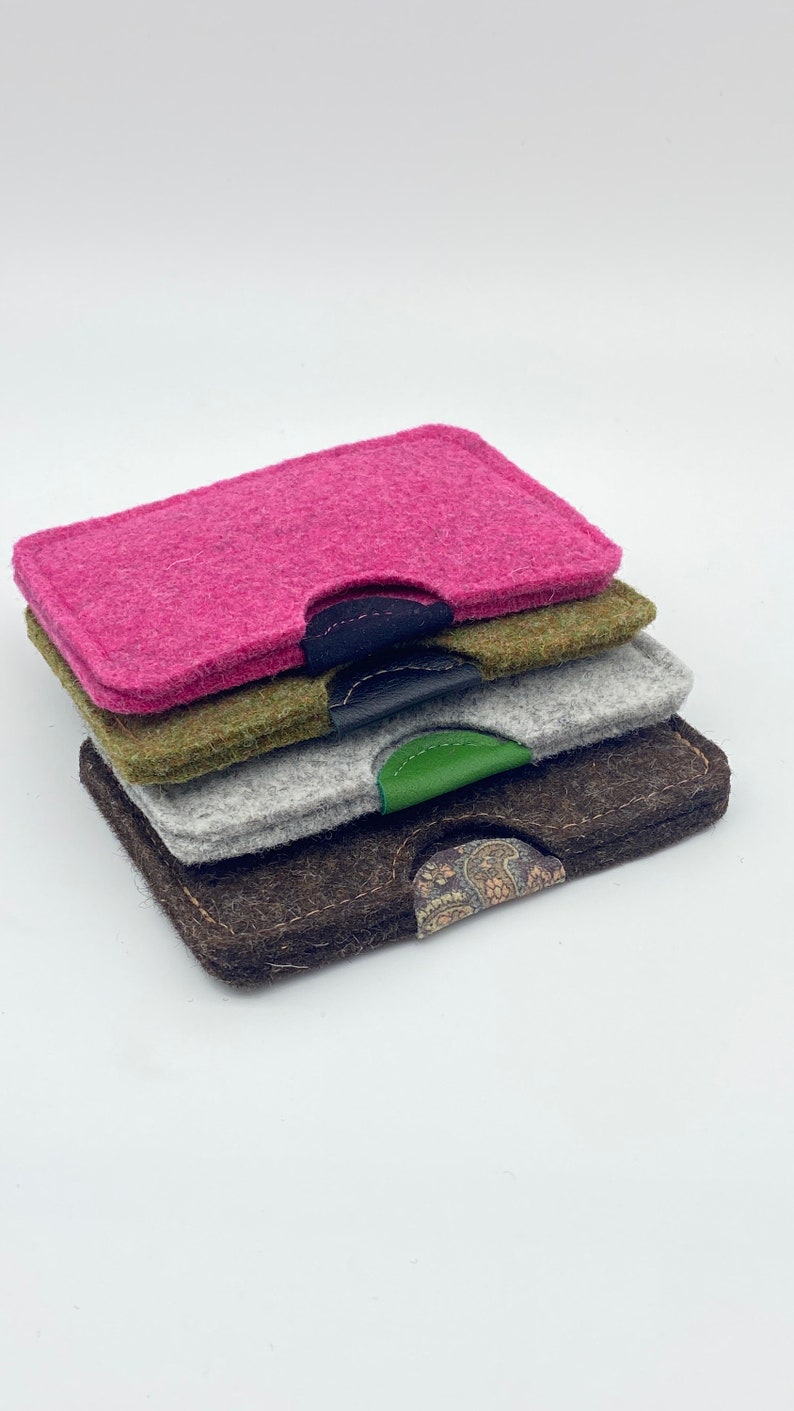 Felt and leather business card holders image 8