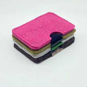 Felt and leather business card holders image 2