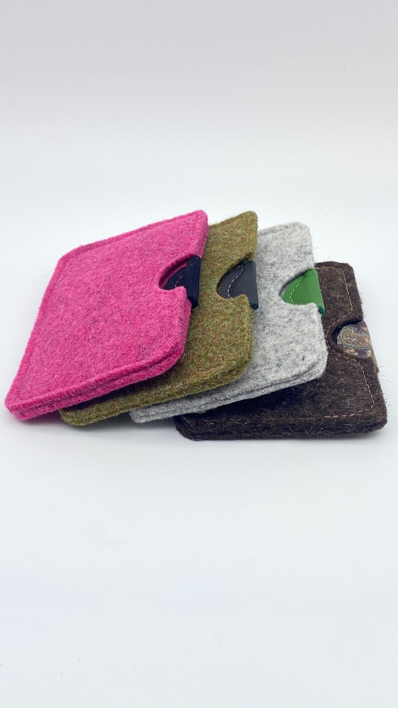 Felt and leather business card holders image 7