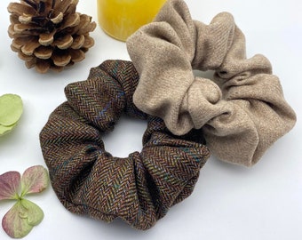 Café Scrunchies - élastiques à cheveux Ø 12 cm / accessoires pour cheveux