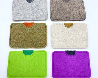 Business card cases made of design felt and leather