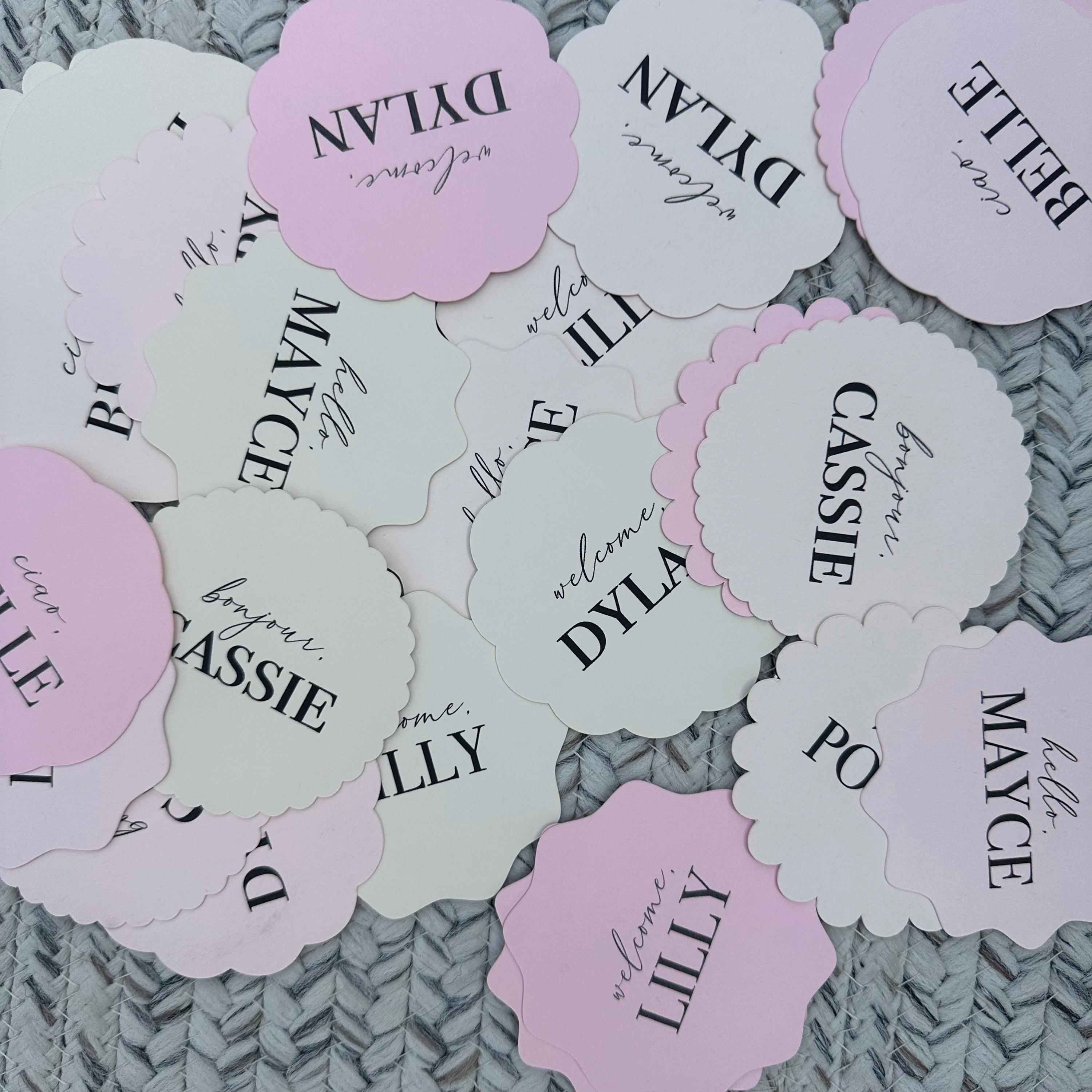 Custom Printed Place Cards, Wedding Place Cards, Baby Shower Place ...