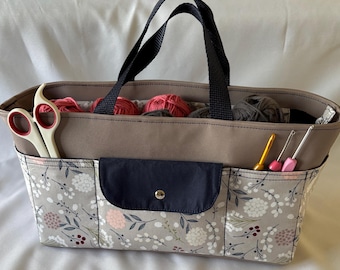 Torba na robótki ręczne Floral Crafter – torba na robótki ręczne z kieszeniami