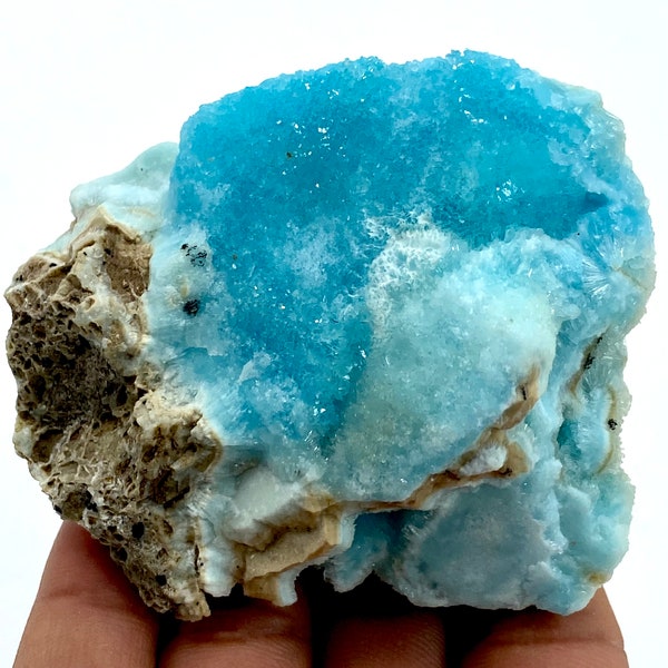 179 Gram Unique Blue ARAGONITE Crystal Specimen From Afghanistan @..Size : 76X62X35 mm