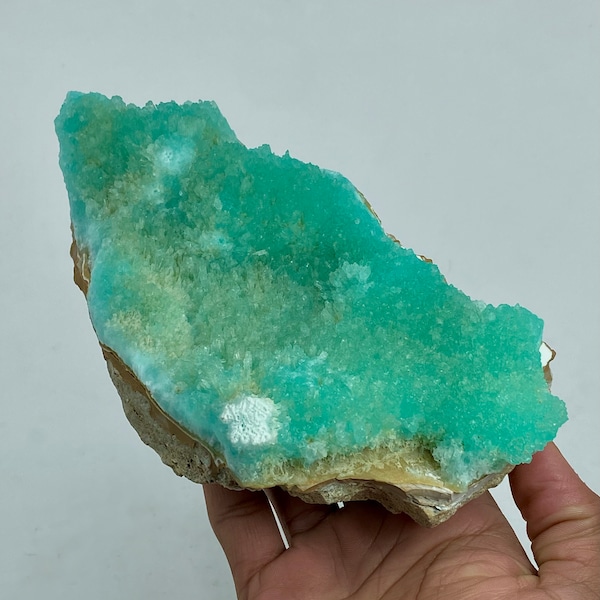 808 Gram Top Color Amazing Blue NATURAL ARAGONITE Crystal Specimen From Afghanistan @..Size : 190X99X40 mm