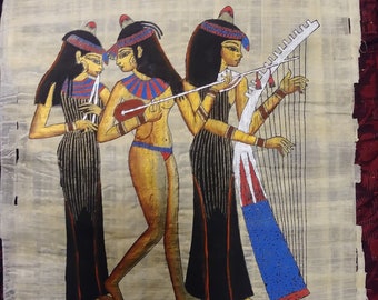 Pinturas de papiro pintadas a mano en Egipto con certificado de autenticidad