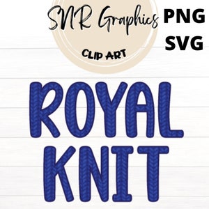 Royal Gestrickte Buchstaben PNG , Häkelschrift SVG, Clipart Alphabet Schriftart für digitalen Download, POD, Fertig zum Ausdrucken, Gestrickte Buchstaben, Baby Shower