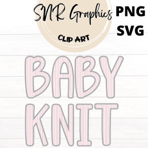 Baby Rosa Gestrickte Buchstaben PNG , Gestrickte Schrift SVG, Clipart Alphabet Schriftart für digitalen Download, POD, Fertig zum Ausdrucken, Gestrickte Buchstaben, Baby Shower