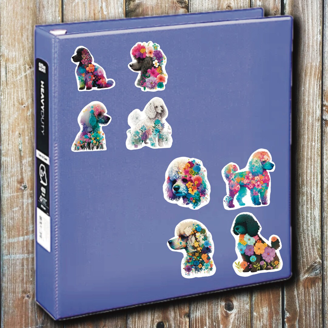 Floral Poodle Dog Magnets, Puppy Fridge Decor (set of 8) - Etsy