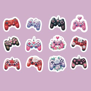 Gaming Controller Stickers,  Set of 24 Stickers, Sticker, Journal Sticker, Die Cut Stickers, Gamer Stickers