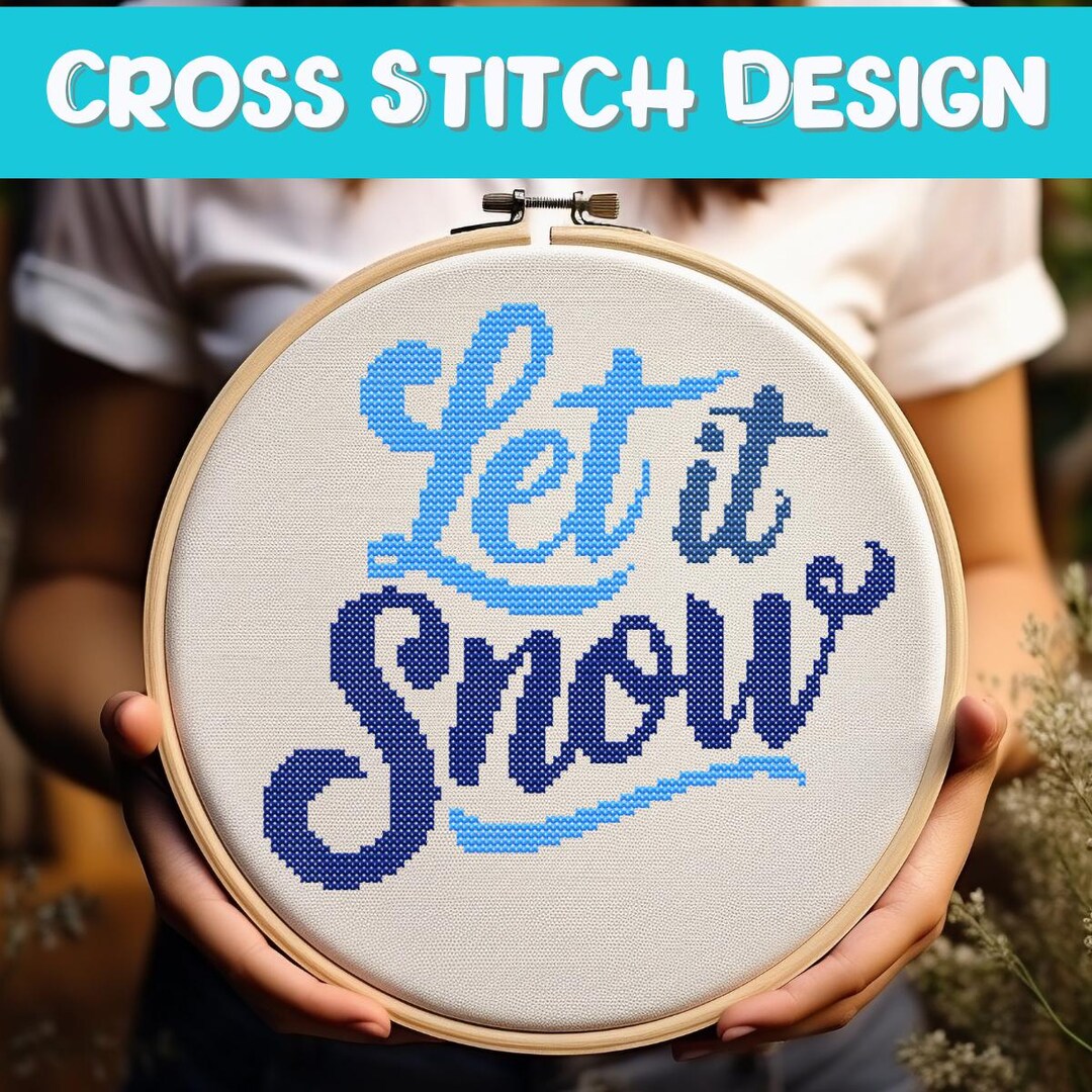 Let It Snow Cross Stitch Pattern PDF - Digital Download - Christmas ...