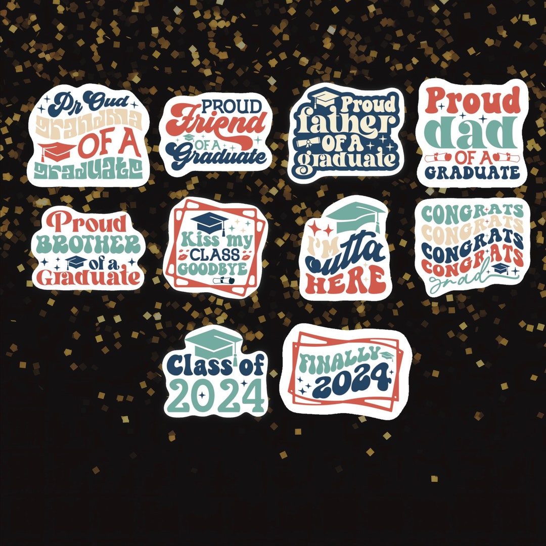 Funny Graduation Saying Stickers, Set of 20 Stickers, 2024 Stickers ...