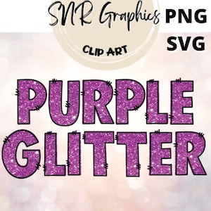 Purple glitter Doodle Letters PNG with Doodle Outline, Sparkle Font SVG, Clipart Alphabet Font for Digital Download, POD, Ready to Print