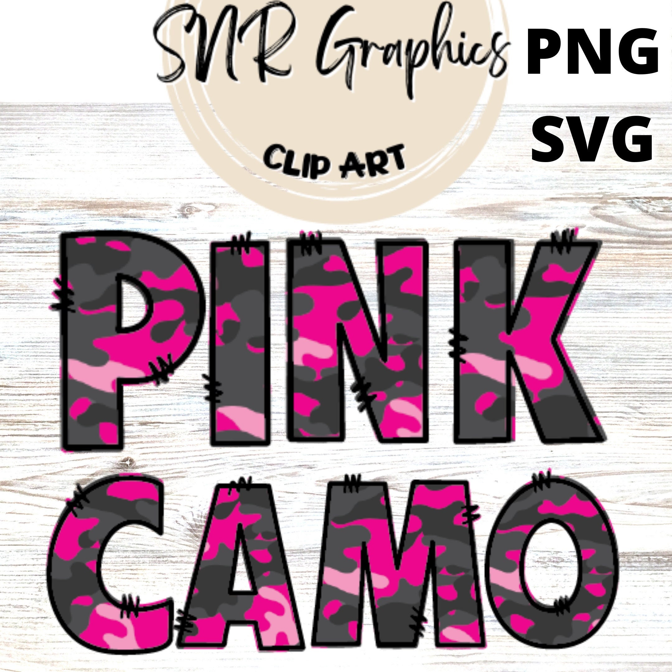 Pink Camo Font - Etsy