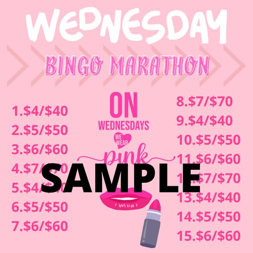 Pick Your Prize Bingo Board Etsy