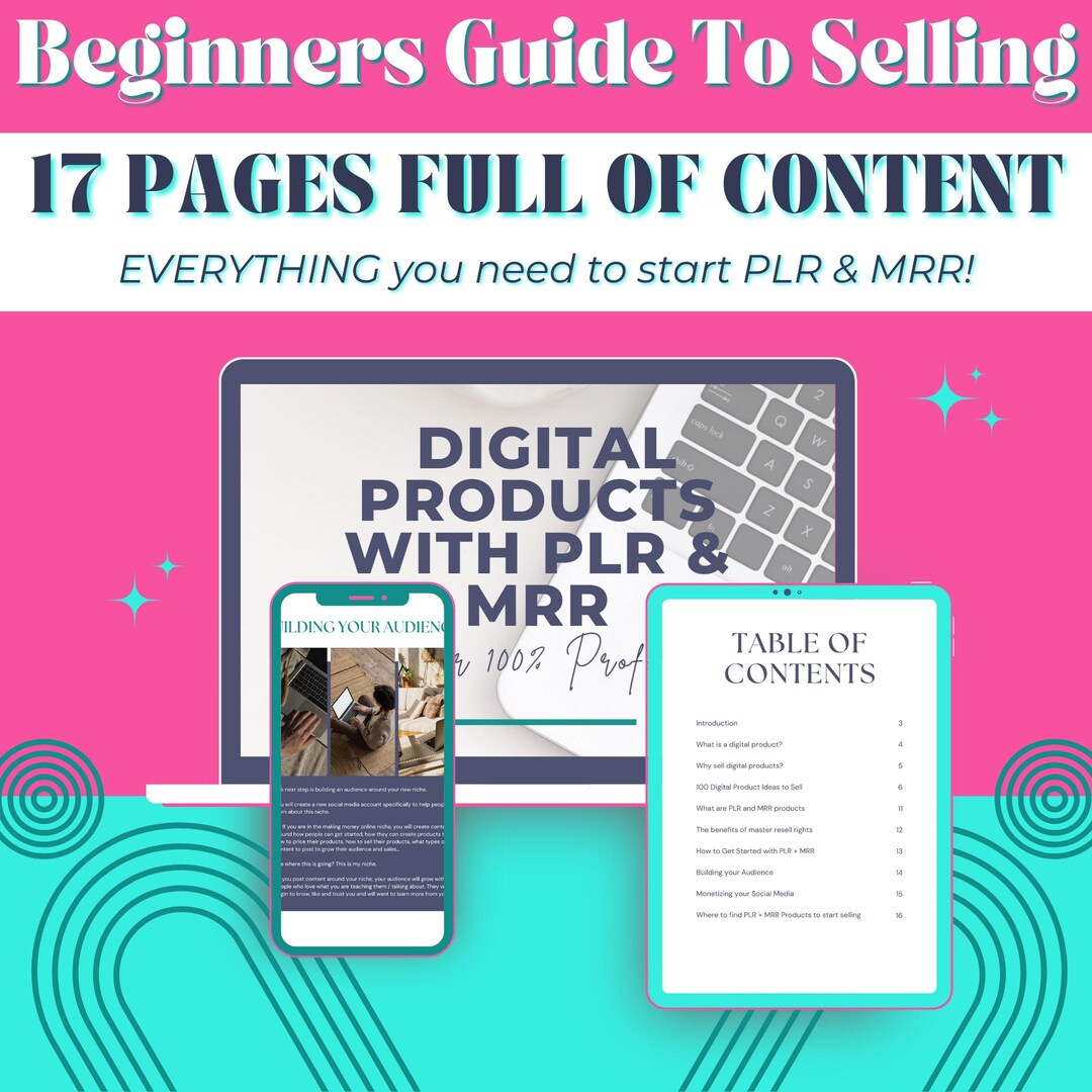 Digital Product Selling Guide | 17-page Ebook on PLR and MRR, Social ...