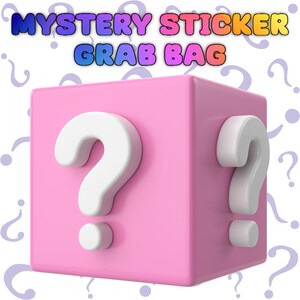 Mystery Sticker Grab Bag of 24 – Durable Aesthetic Stickers for Journals, Laptops, Tumbler, Scrapbooks, Planners & Gifts – Cute Sticker Pack