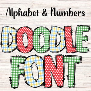 Erdbeere Doodle Buchstaben PNG mit Doodle Gliederung, Obst Clipart Alphabet Schrift Digitaler Download, POD, druckfertig, Sommerschrift