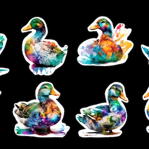 Duck Tie Dye Magnets, Decorative Magnets, Duck Magnets,  Colorful Duck Decor Magnet, Fridge Magnet, Tie Dye Ducks, Ducks, Duck Hunting