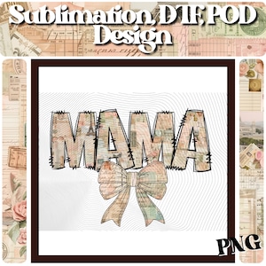 Letras de doodle de mamá en formato PNG con contorno de doodle, fuente de alfabeto de clipart de mamá, descarga digital, POD, lista para imprimir, DTF, directo a película, París