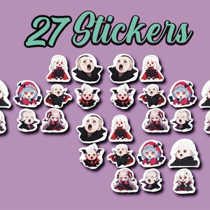 Anime Baby Vampire Stickers, Set of 27 Stickers, Journal Sticker, Die Cut Sticker, Manga Sticker, Vampire Sticker, Kawaii Stickers, Vampires
