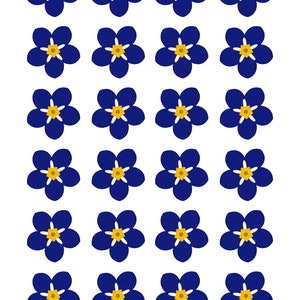 Forget Me Not Planner Set Stickers, Set of 24 Stickers, Sticker, Journal Sticker, Calendar Sticker, Planner Stickers, Cute